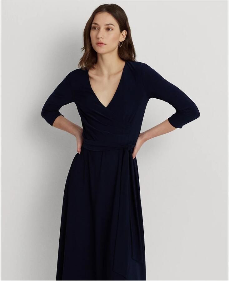 Lauren Ralph Lauren Knielange jurk met strikceintuur model 'CARLYNA' - Foto 3