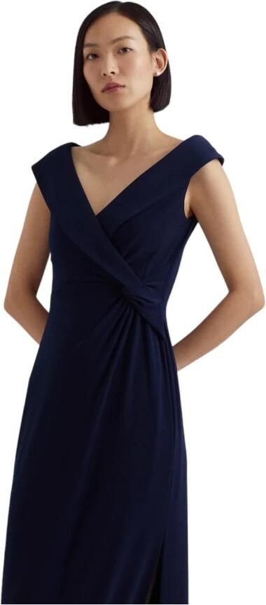 Lauren Ralph Lauren Avondjurk met knoopdetail model 'LEONIDAS' - Foto 6