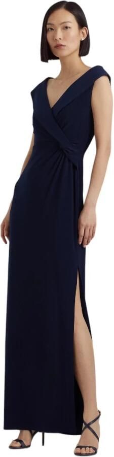 Lauren Ralph Lauren Avondjurk met knoopdetail model 'LEONIDAS' - Foto 11