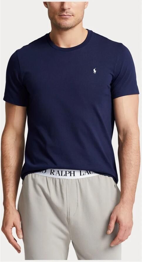 Polo Ralph Lauren Blauw Katoenen T-shirt met Polo Pony Borduursel Blue Heren - Foto 4