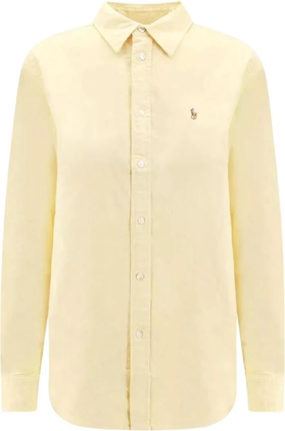 Ralph Lauren Relaxed Fit Oxford Overhemd met Pony Logo Yellow Dames