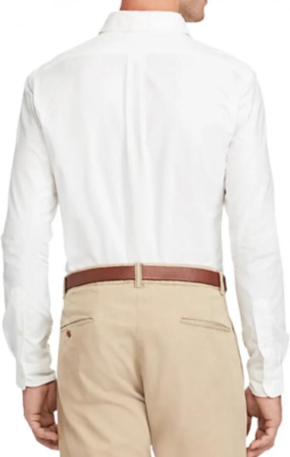 Polo Ralph Lauren Witte Oxford Overhemd Slim Fit Geborduurd Logo White Heren - Foto 8