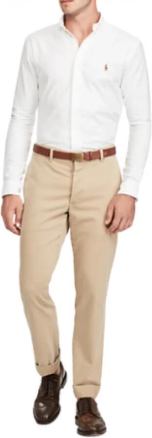 Polo Ralph Lauren Witte Oxford Overhemd Slim Fit Geborduurd Logo White Heren - Foto 8