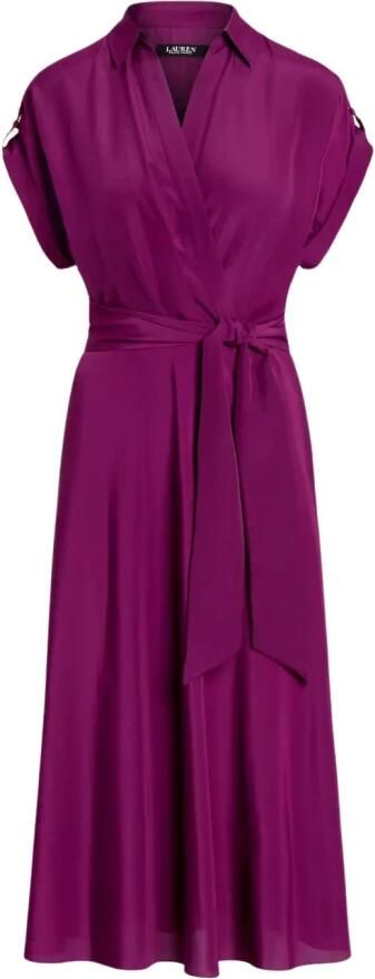 Lauren Ralph Lauren Midi-jurk met strikceintuur model 'FRATILLIO'