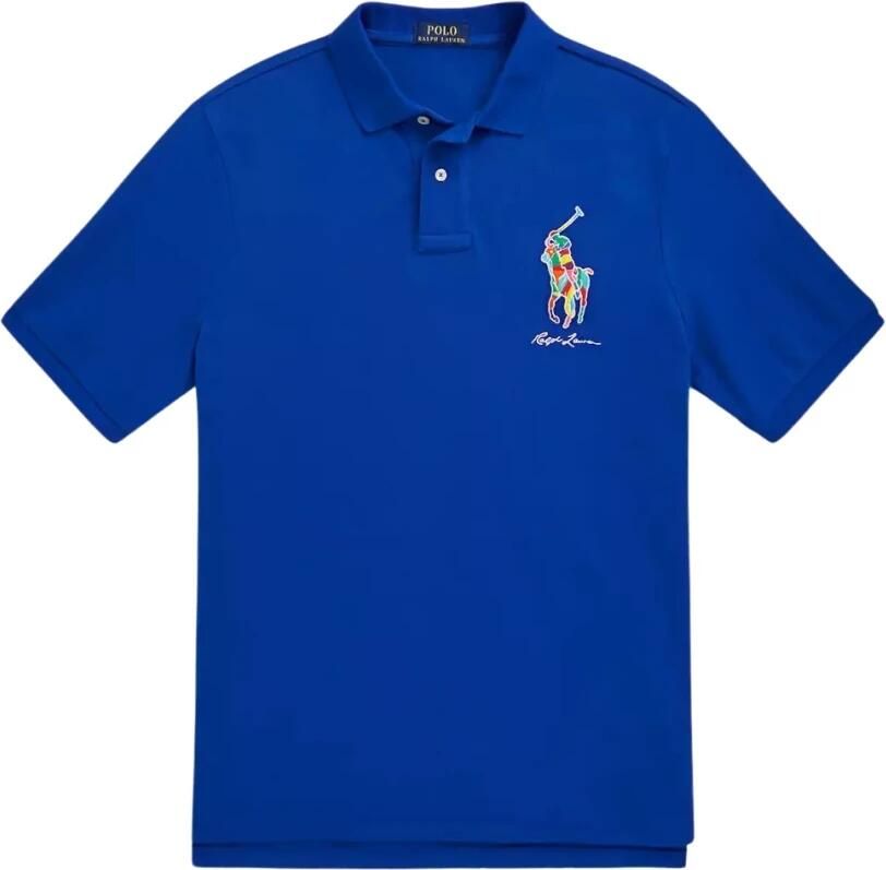 Polo Ralph Lauren Blauw Polo Shirt uit de Ss23 Collectie Blue Heren