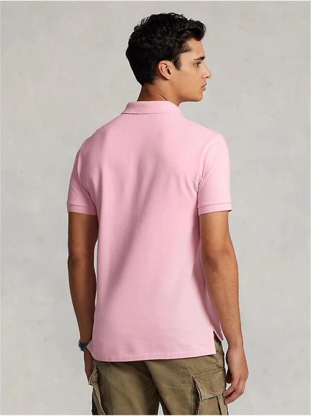 Polo Ralph Lauren Polo shirt met logo borduursel en geribbelde kraag en manchetten Pink Heren - Foto 10