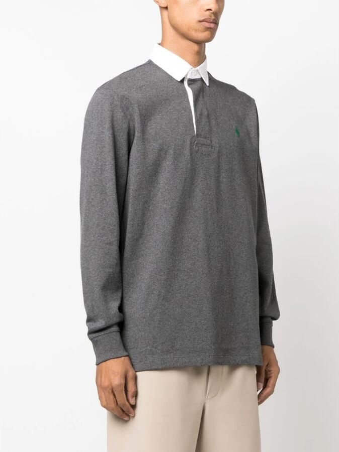 Ralph Lauren Polo Shirt met Lange Mouwen Gray Heren - Foto 2