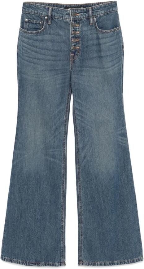 Ralph Lauren Retro Flare Full Length Flare Jeans Blue Dames