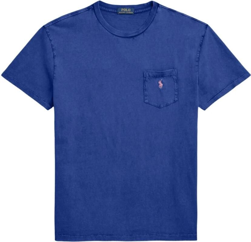 Ralph Lauren Blauw T-shirt met korte mouwen voor mannen Blue Heren