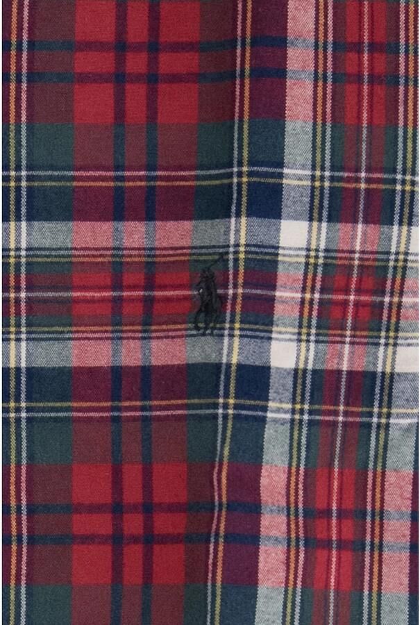 Ralph Lauren Geruite Overhemd Maat L Kleur: 6134 Rood Groen Multi Rood Dames