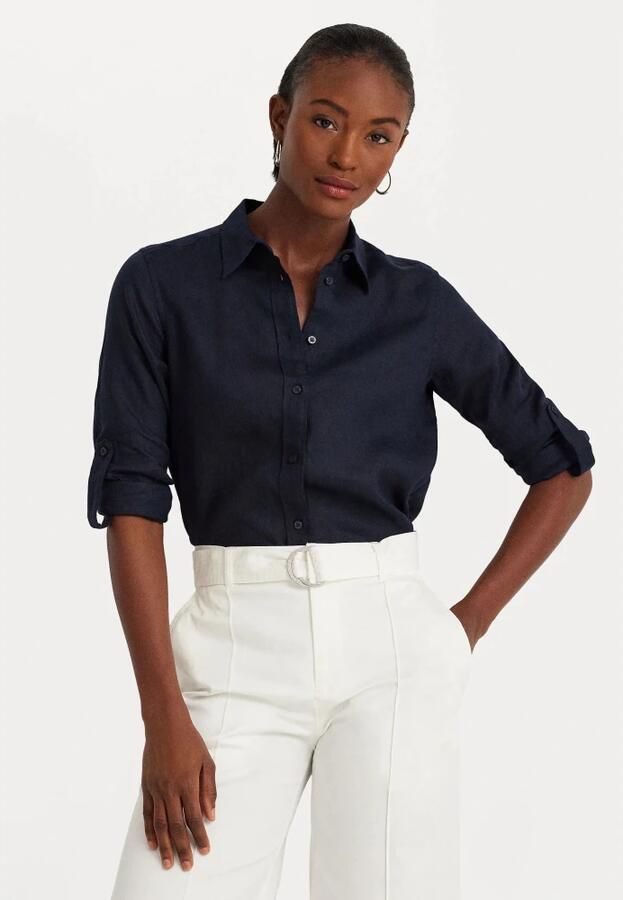 Lauren Ralph Lauren Regular fit linnen blouse met overhemdkraag model 'KARRIE' - Foto 2