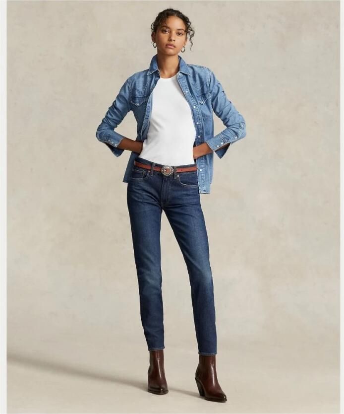 Polo Ralph Lauren Skinny Jeans met Opvallende Details Blauw Dames - Foto 2