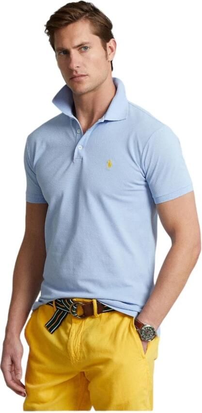 Polo Ralph Lauren Lichtblauw poloshirt met korte mouwen en slim fit Blue Heren - Foto 5