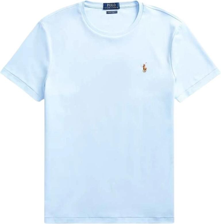 Polo Ralph Lauren Lichtblauw Custom Slim Fit T-shirt Blue Heren - Foto 5