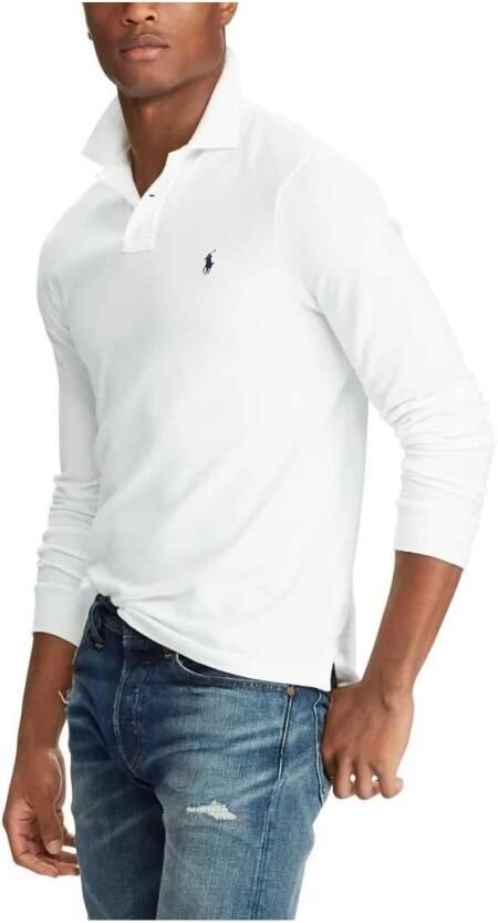 Polo Ralph Lauren Lange Mouw Polo Shirt voor Heren Wit Heren - Foto 6