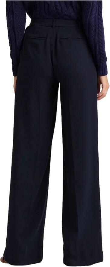 Lauren Ralph Lauren Wide leg bandplooibroek met riemlussen model 'KIRAHN' - Foto 7