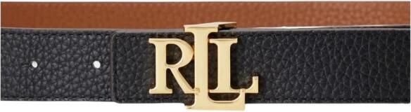 Ralph Lauren Omkeerbare Bruin & Zwart Riem met Gouden Logo Black Dames - Foto 4