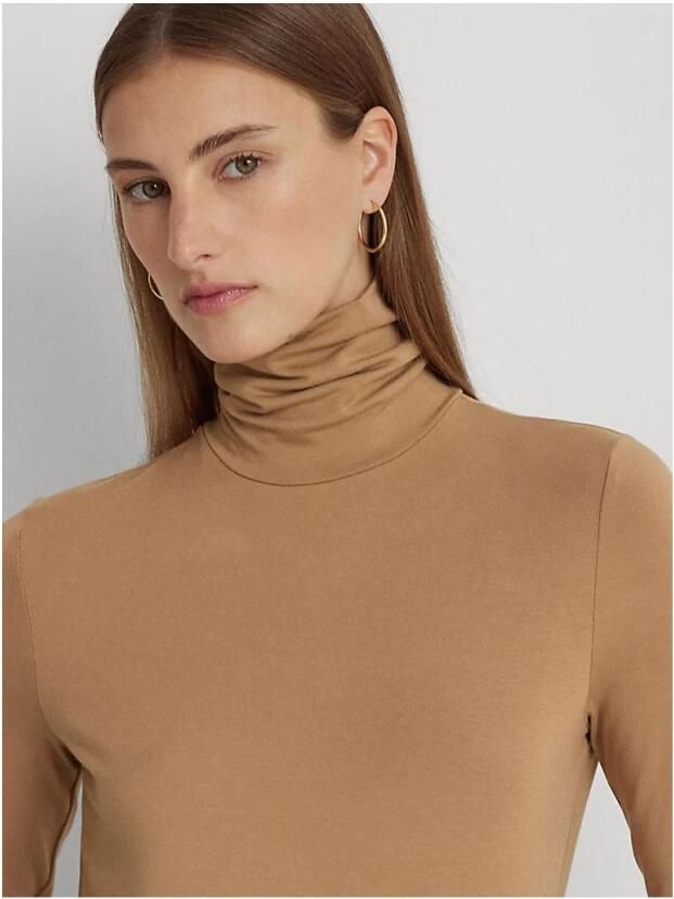 Ralph Lauren Bruine Slim Fit Vest met Lange Mouwen Brown Dames