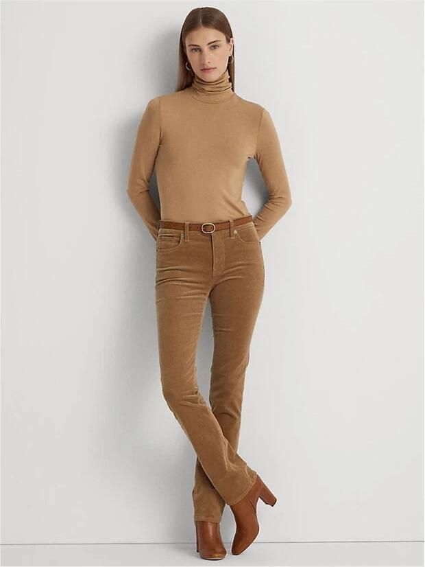 Ralph Lauren Bruine Slim Fit Vest met Lange Mouwen Brown Dames - Foto 4