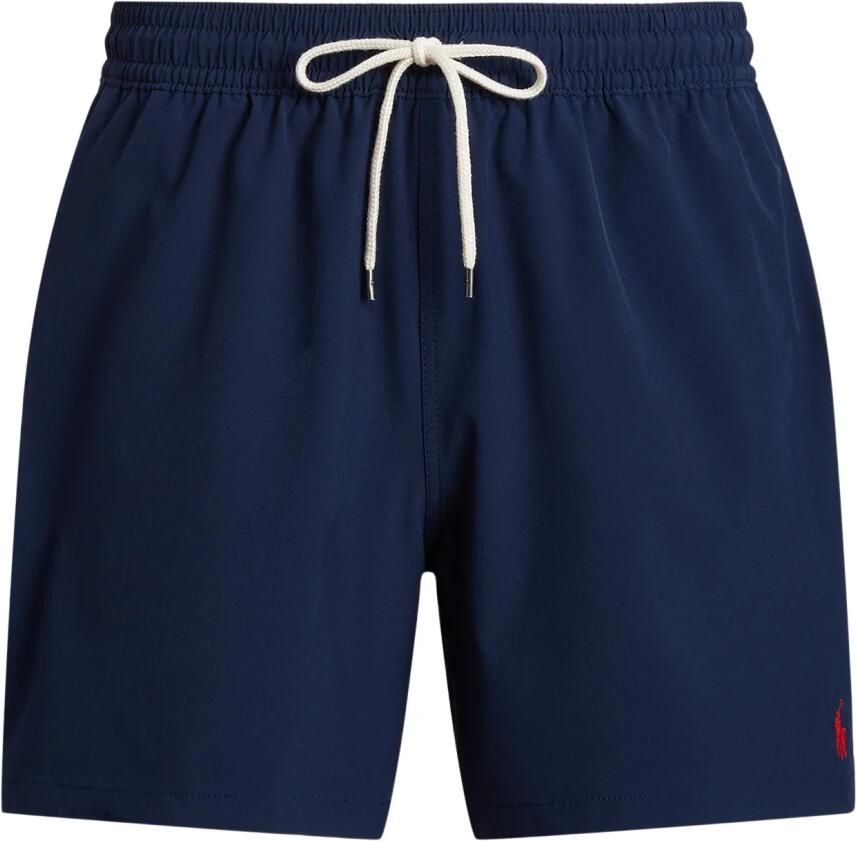 Ralph Lauren Geborduurd Logo Elastische Taille Trekkoord Zak Strandkleding Blue Heren