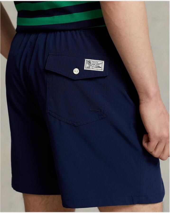 Ralph Lauren Geborduurd Logo Elastische Taille Trekkoord Zak Strandkleding Blue Heren - Foto 4