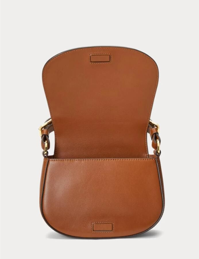 Ralph Lauren Leren Bruine Dames Tas met Logo Voorsluiting Brown Dames - Foto 6