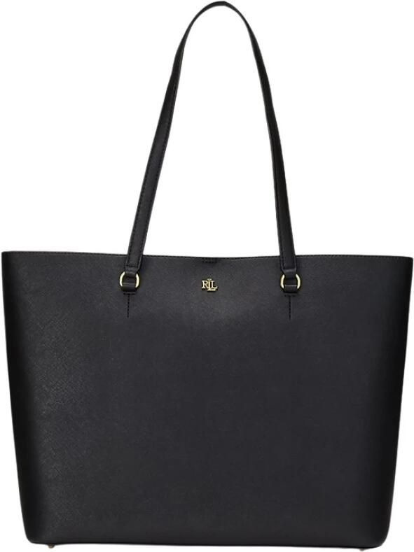 Lauren Ralph Lauren Tote bag van runderleer met labelapplicatie model 'KARLY' - Foto 7