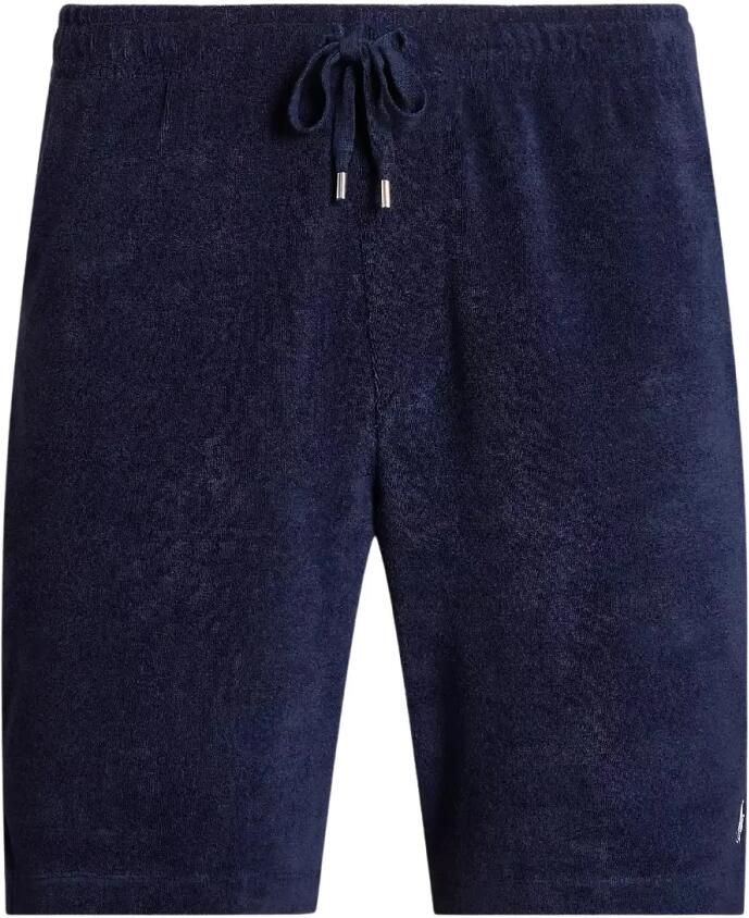 Ralph Lauren Blauwe Katoenen Sweatshorts met Geborduurd Logo Blue Heren