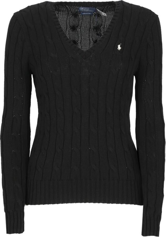Polo Ralph Lauren Zwarte Klassieke Pima Katoen Pullover Sweater Black Dames - Foto 7