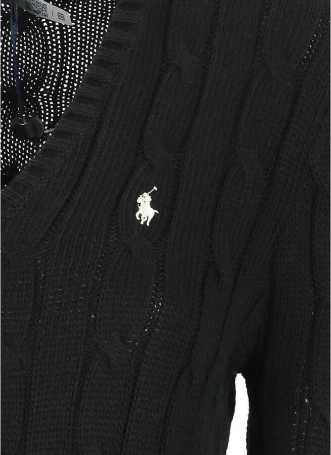 Polo Ralph Lauren Zwarte Klassieke Pima Katoen Pullover Sweater Black Dames