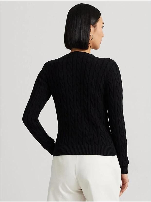 Lauren Ralph Lauren Gebreid jack met kabelpatroon en labelstitching model 'RALHAN' - Foto 5