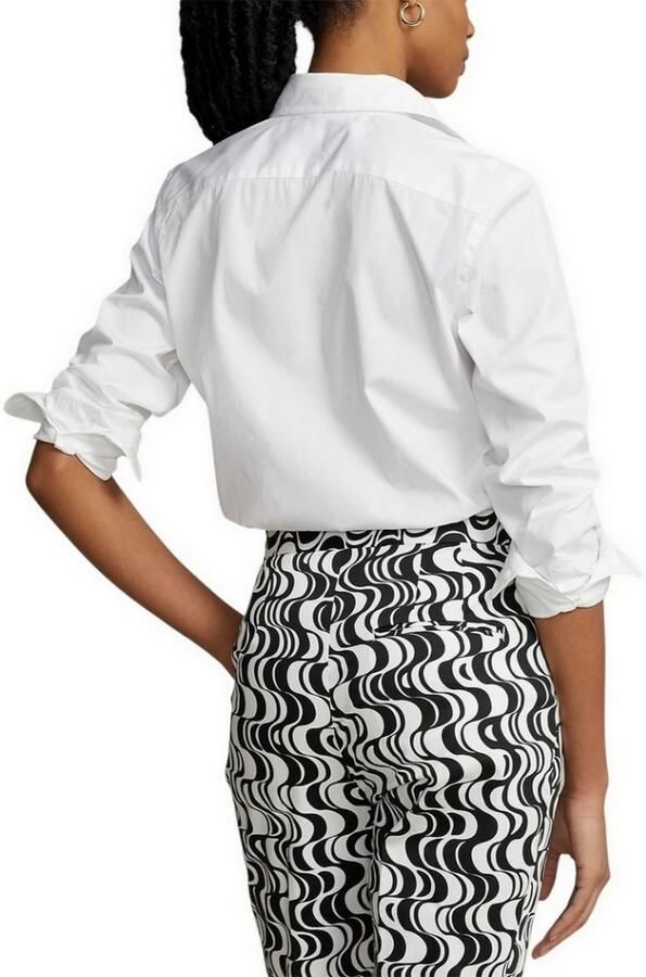 Polo Ralph Lauren Witte Katoenen Damesoverhemd met Geborduurde Pony White Dames - Foto 16