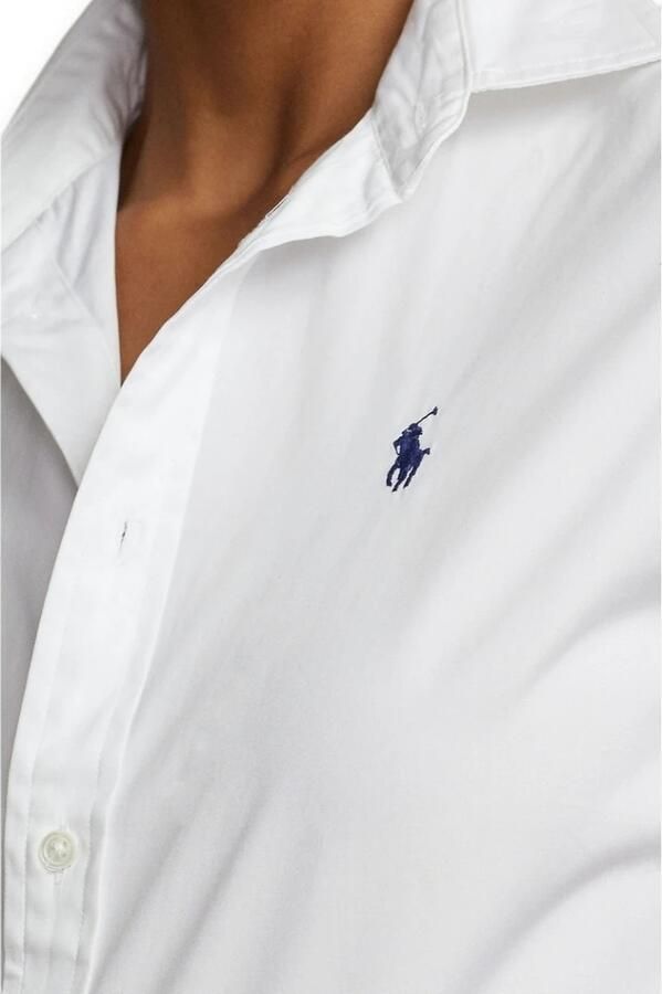 Polo Ralph Lauren Witte Katoenen Damesoverhemd met Geborduurde Pony White Dames - Foto 15