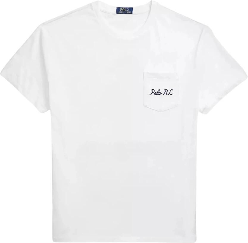 Ralph Lauren Wit t-shirt met beer Classic Fit White Heren