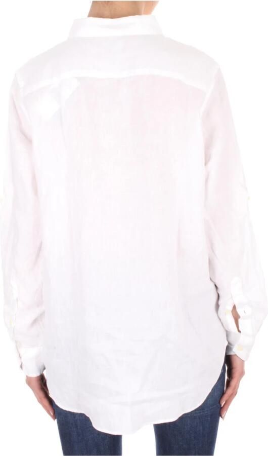 Lauren Ralph Lauren Overhemdblouse met afgeronde zoom model 'KARRIE'