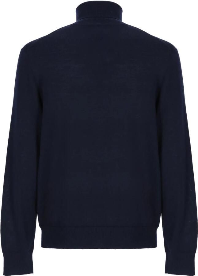 Ralph Lauren Blauwe wollen trui met hoge kraag en geborduurde pony Blue Heren - Foto 5