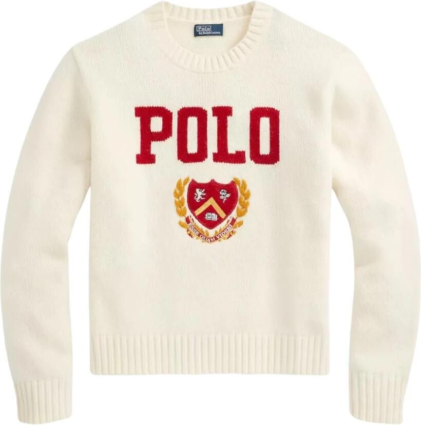 Ralph Lauren Trui met geborduurd wapenschild White Dames