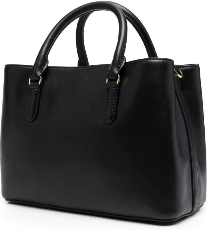 Ralph Lauren Zwarte Leren Handtas met Meerdere Compartimenten Black Dames - Foto 12