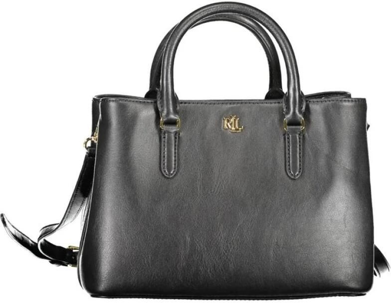 Ralph Lauren Zwarte Leren Handtas met Meerdere Compartimenten Black Dames - Foto 14