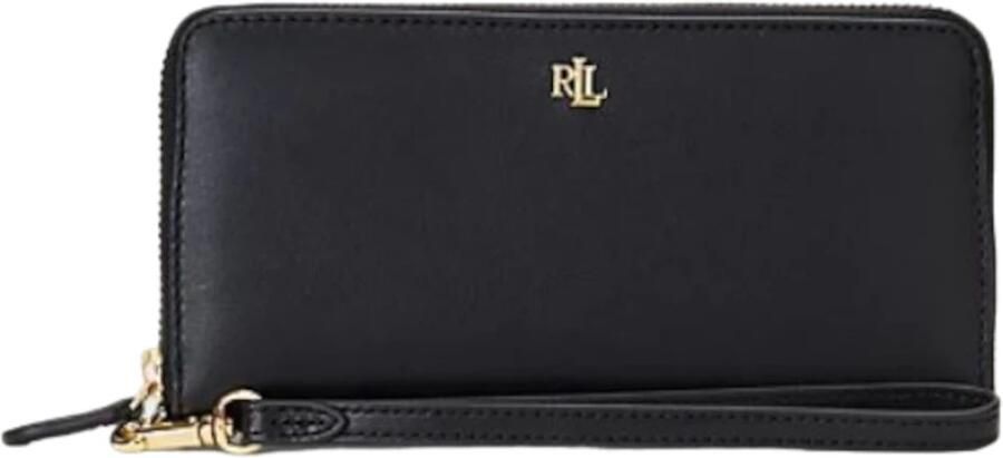 Ralph Lauren Zwarte leren portemonnee met rits Black Dames - Foto 3