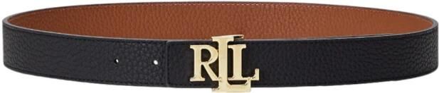 Ralph Lauren Omkeerbare Bruin & Zwart Riem met Gouden Logo Black Dames - Foto 6