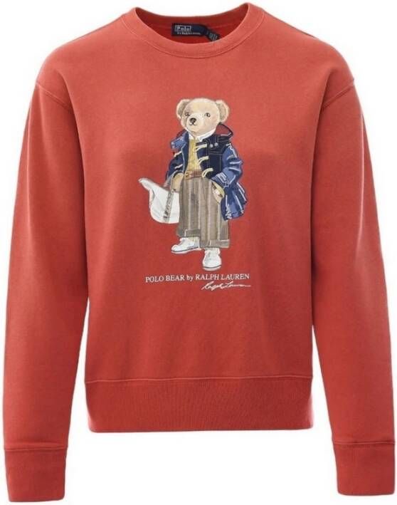 Ralph Lauren Rode Sweaters met Bear Trench Rood Dames