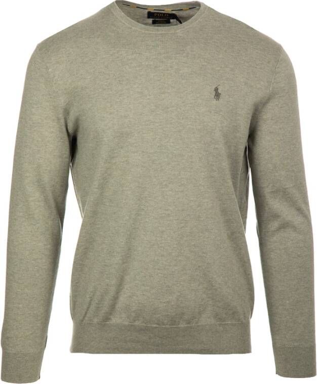 Polo Ralph Lauren Ralph Lauren sweater ronde hals Slim Fit grijs