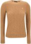 Ralph Lauren Gebreide kleding met ronde hals en Hashles-vlechten Brown Dames - Thumbnail 4