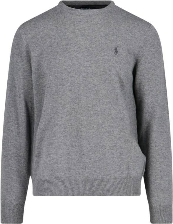 Ralph Lauren Grijze Sweaters LS CN Pp-Lange Mouwen-Pullover Grijs Heren