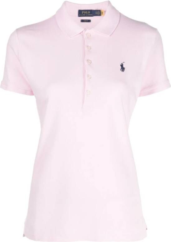 Ralph Lauren Roze Polo Shirt Julie Slim Fit Roze Dames