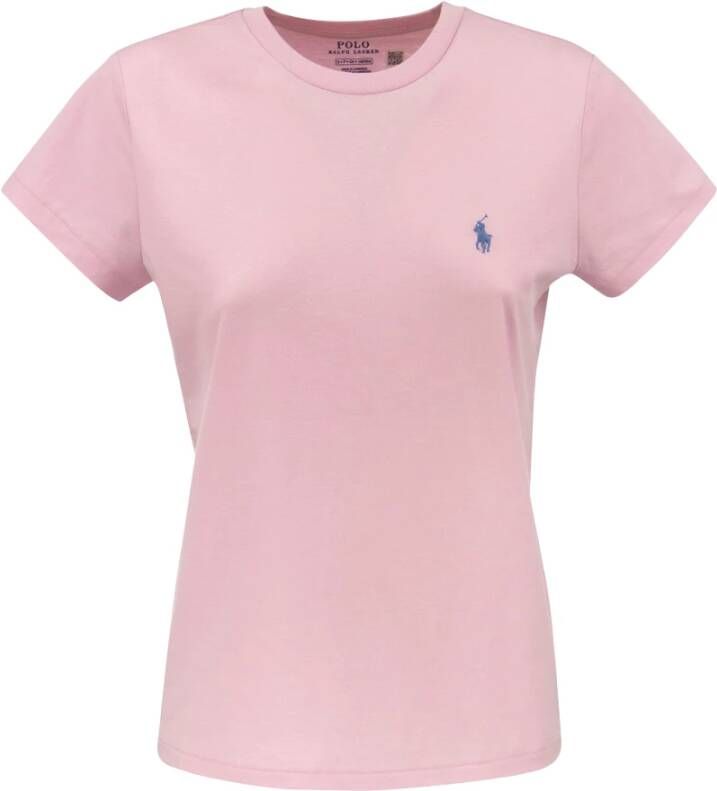 Ralph Lauren Roze Zand Jersey T-Shirt Upgrade Comfortabel en Stijlvol Roze Dames