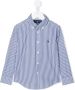 Polo Ralph Lauren gestreept overhemd lichtblauw wit Jongens Katoen Klassieke kraag 164 - Thumbnail 1