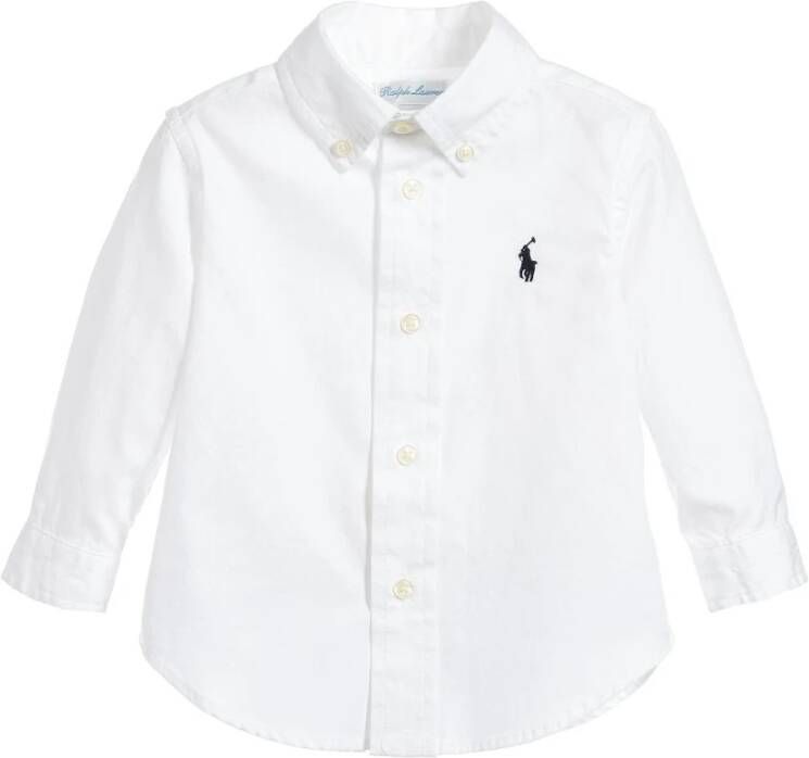 Polo Ralph Lauren Kids Slim fit overhemd met labelstitching