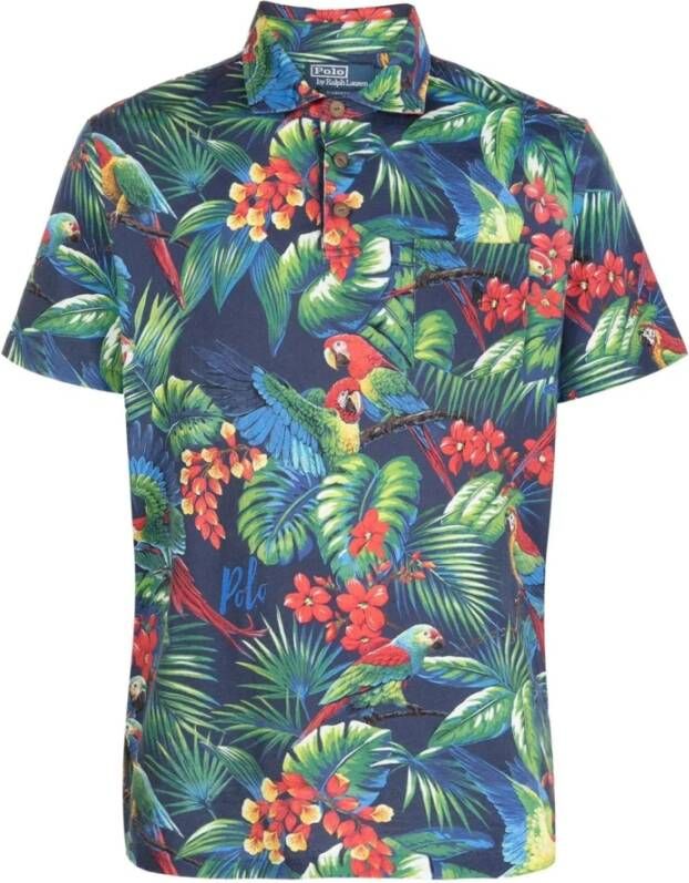 Ralph Lauren Tropische Print Korte Mouw Overhemden Multicolor Heren